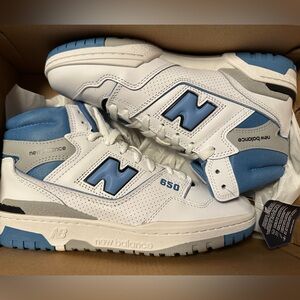 New Balance 650 White and Blue Shoes